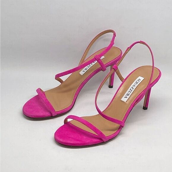 Aquazzura Sleek 75MM Strappy Suede Sandals size 36.5 - Picture 6 of 13